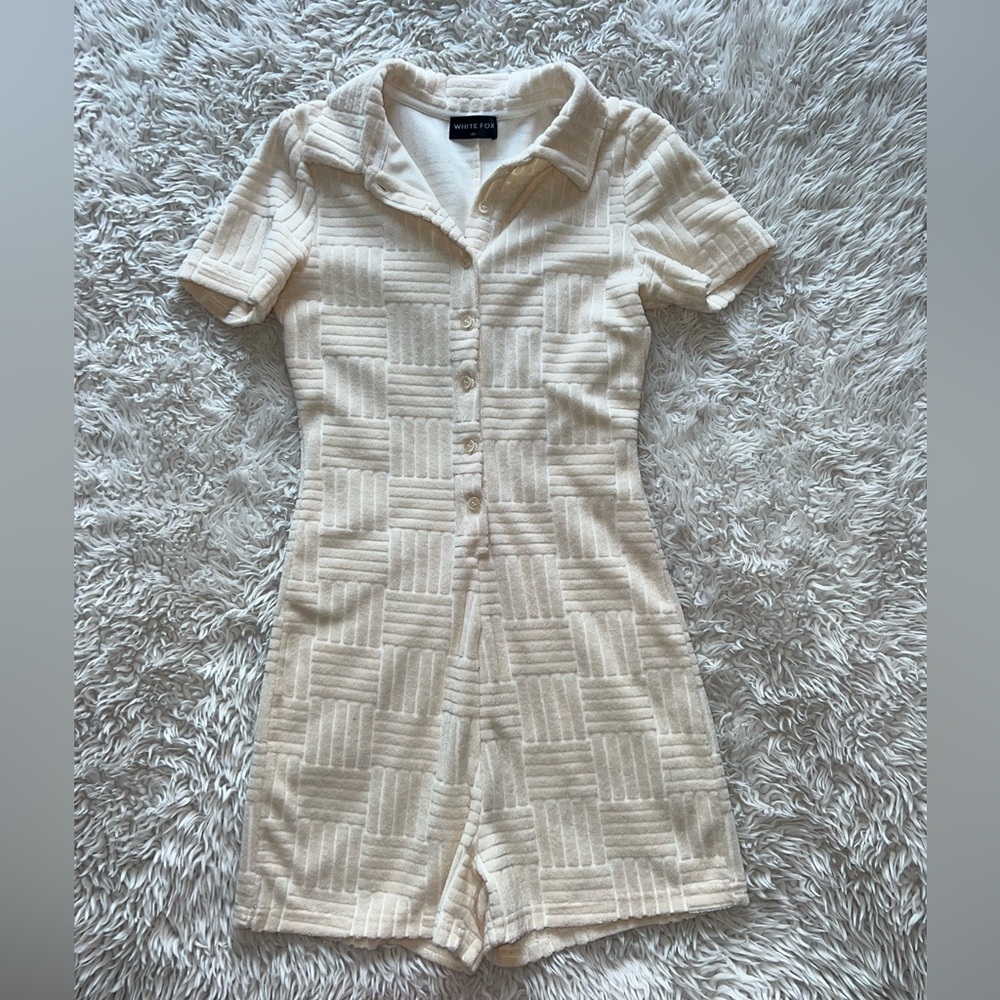 White Fox Cream Playsuit - Picture 2 of 8
